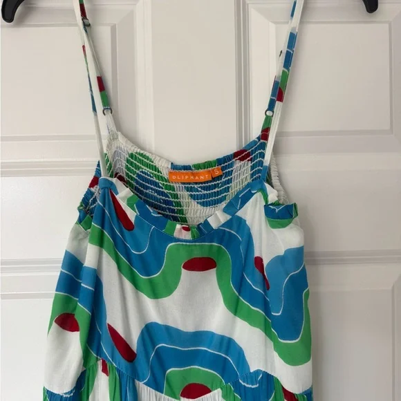 Oliphant Blue and Green Patterned Dress - Picture 2 of 2